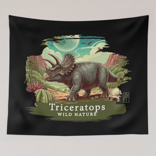 Item preview, Triceratops - WILD NATURE - DINOSAURS -2 designed and sold by ArtProjectShop.