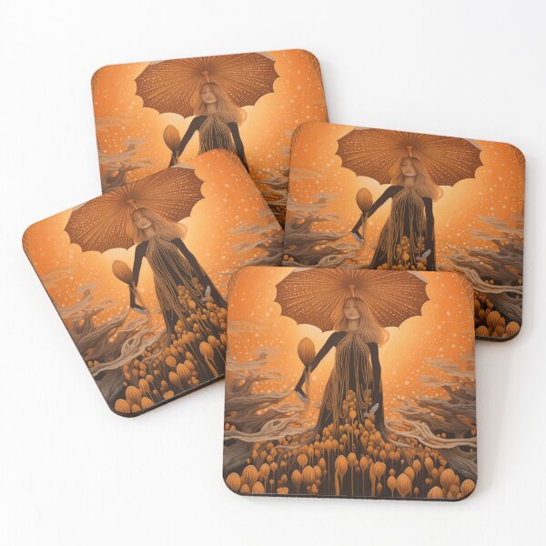 Item preview, Mushroom Goddess, Soma Diety, Art Nouveau Mushroom Art designed and sold by Art.Fusion.Studio.