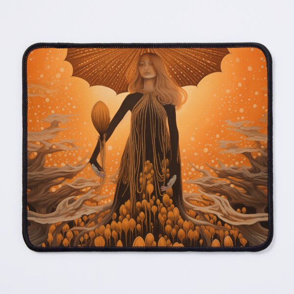 Item preview, Mushroom Goddess, Soma Diety, Art Nouveau Mushroom Art designed and sold by Art.Fusion.Studio.