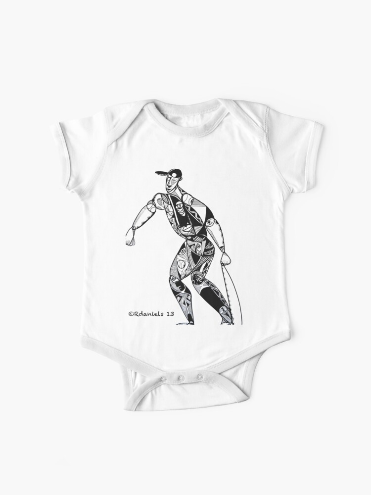 Drawing Jackie Robinson Baby Onesie