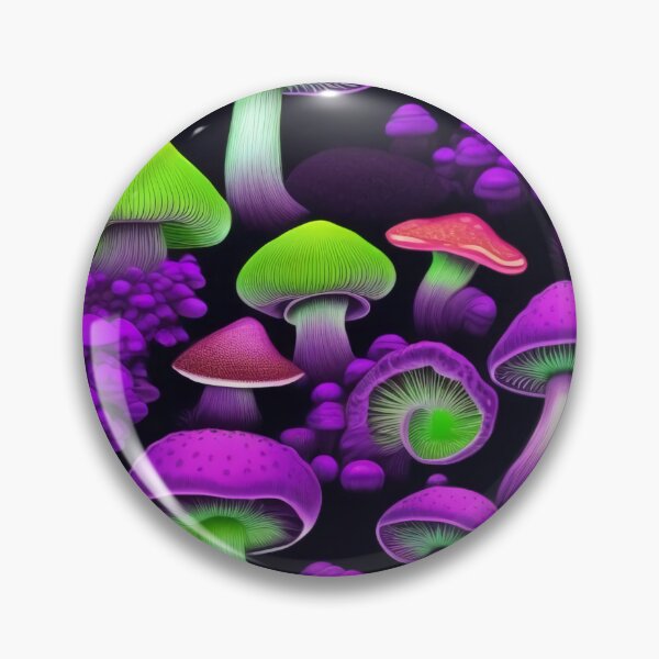 Item preview, Trippy Bioluminescent Mushroom Glow in the Dark Amanita Muscaria designed and sold by DreamCraze.