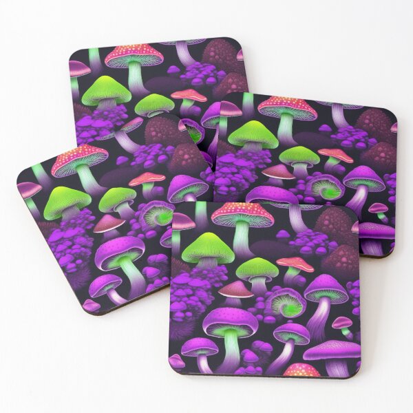 Item preview, Trippy Bioluminescent Mushroom Glow in the Dark Amanita Muscaria designed and sold by DreamCraze.