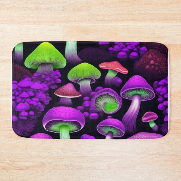 Item preview, Trippy Bioluminescent Mushroom Glow in the Dark Amanita Muscaria designed and sold by DreamCraze.