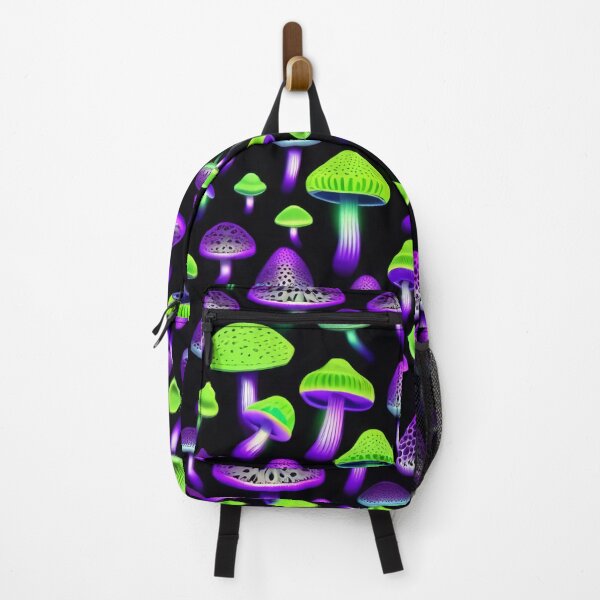 Item preview, Bioluminescent Psychedelic Mushroom Glow in the Dark Pattern designed and sold by DreamCraze.