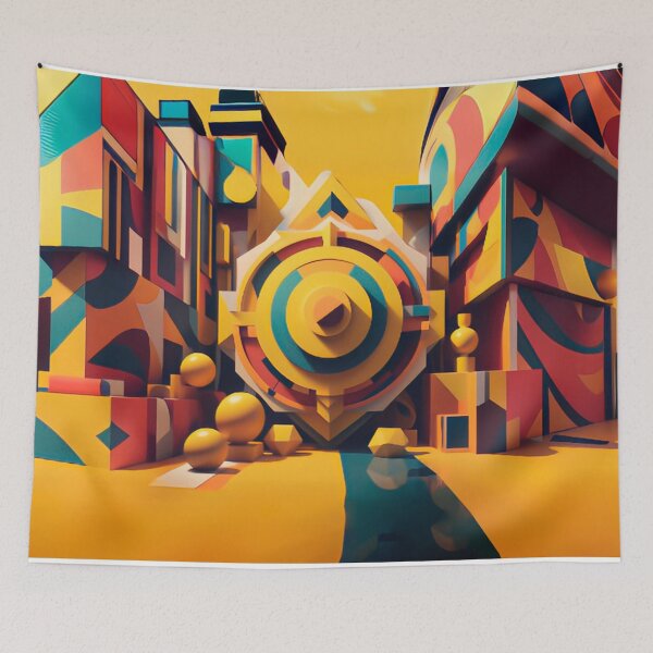 Item preview, Of A Colorful Room With A Clock And A Lot Of Boxes. designed and sold by Felgorit.