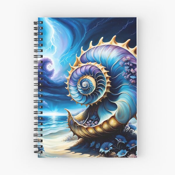 Artikelvorschau, Nautilus und Blüten entworfen und verkauft von Bright-Moonrise.