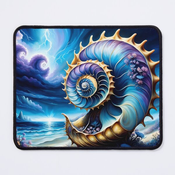 Item preview, Nautilus and Blooms designed and sold by Bright-Moonrise.