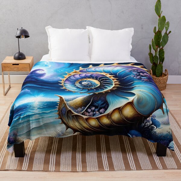 Item preview, Nautilus and Blooms designed and sold by Bright-Moonrise.