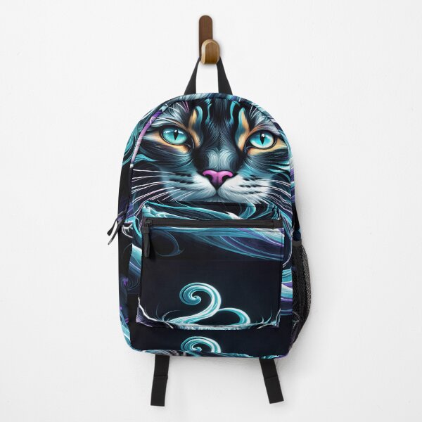 Item preview, Abstract Beautiful Cat in Neon Colors designed and sold by PixelCraftDSG.