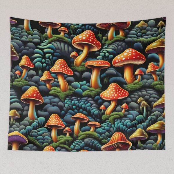 Item preview, Vintage Amanita Muscaria Forest Pattern designed and sold by DreamCraze.