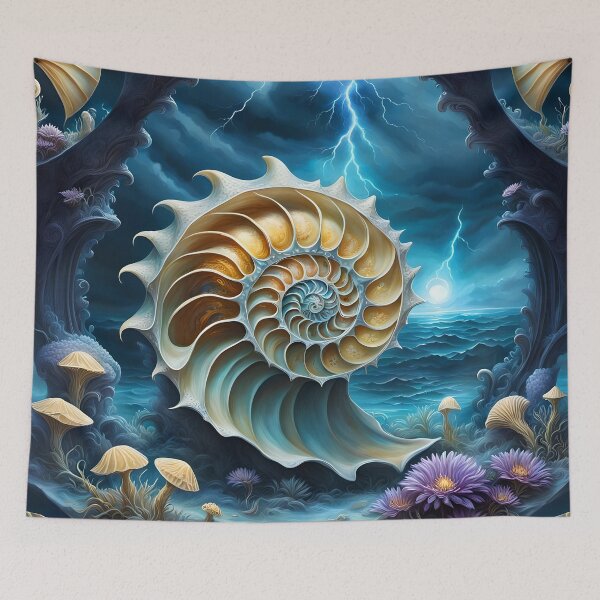Item preview, Nautilus shell in the cave opening designed and sold by Bright-Moonrise.
