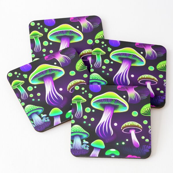 Item preview, Glowing Trippy Mushroom Bioluminescent Blacklight Colors designed and sold by DreamCraze.