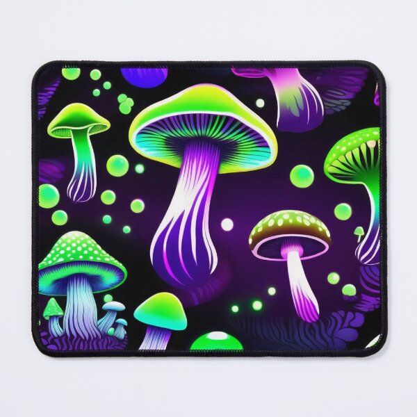 Item preview, Glowing Trippy Mushroom Bioluminescent Blacklight Colors designed and sold by DreamCraze.