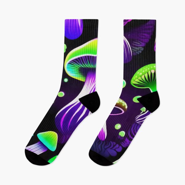 Item preview, Glowing Trippy Mushroom Bioluminescent Blacklight Colors designed and sold by DreamCraze.