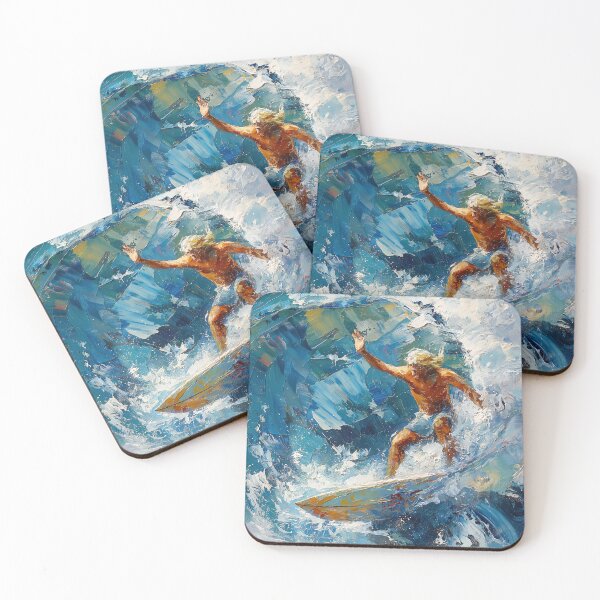 Item preview, Aquatic Rhapsody - A Surfer's Dynamic Brush with the Ocean designed and sold by Tsurfinculture.