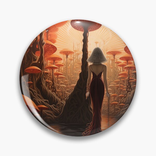 Item preview,  Art Nouveau Mushroom Art, Soma Diety, Mushroom Goddess,  designed and sold by Art.Fusion.Studio.