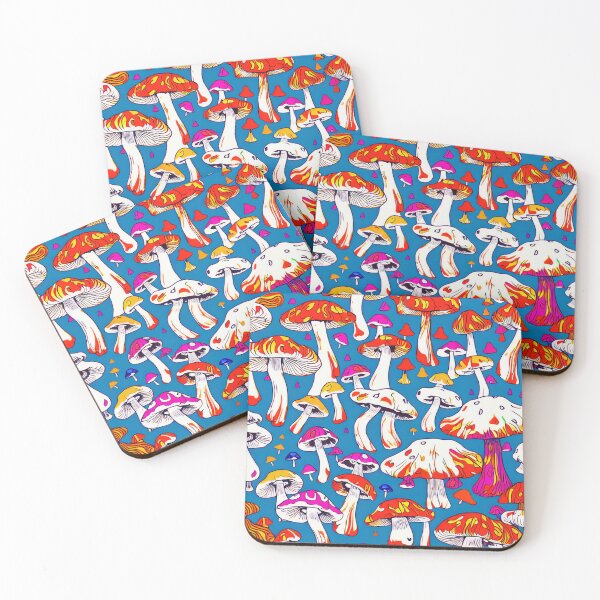 Item preview, Colorful Retro Amanita Muscaria Mushroom Pattern designed and sold by DreamCraze.