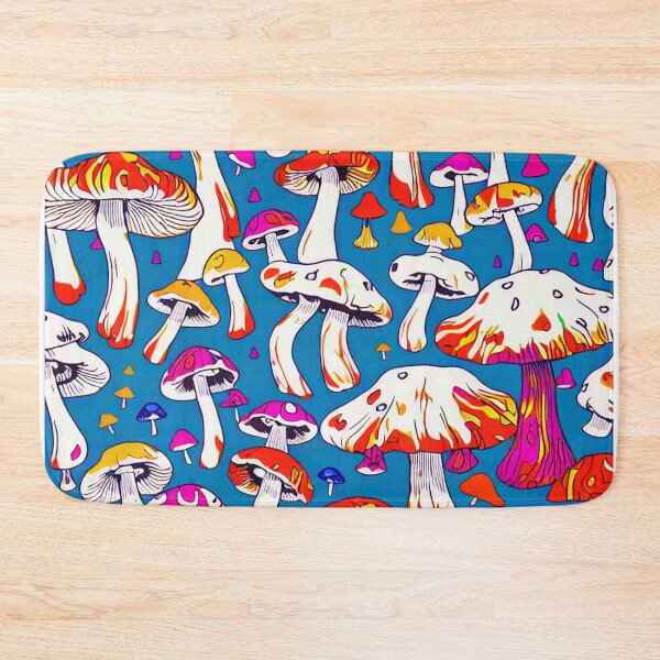 Item preview, Colorful Retro Amanita Muscaria Mushroom Pattern designed and sold by DreamCraze.