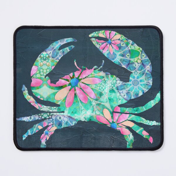 Item preview, Dancing Daisies Crab Art 1 Beachy Beach Art designed and sold by Sharon Cummings Art.