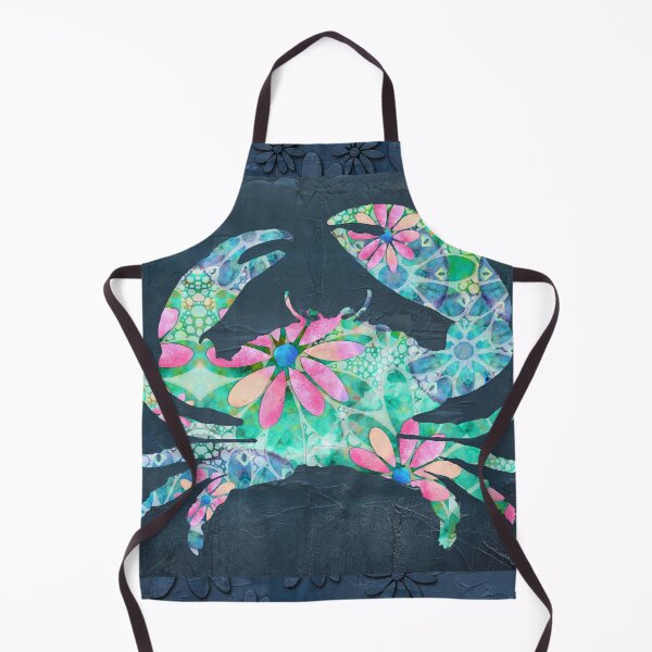 Item preview, Dancing Daisies Crab Art 1 Beachy Beach Art designed and sold by Sharon Cummings Art.