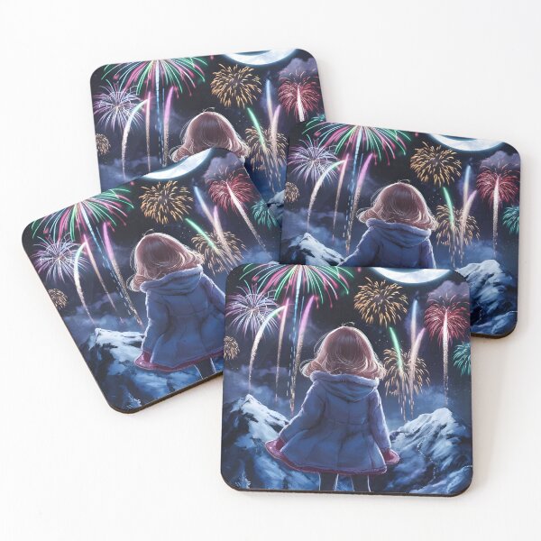 Item preview, Colorful Fireworks Scene - Anime designed and sold by KevinArtistQ1.