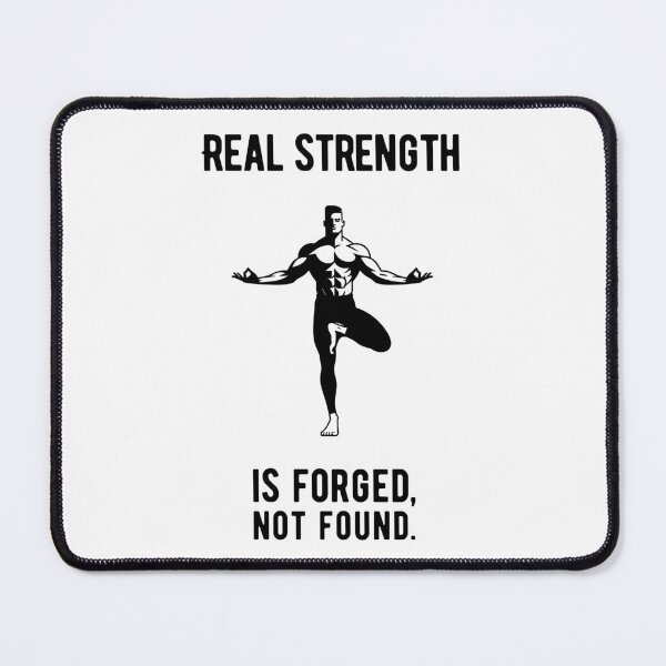 Item preview, Real strength is forged, not found. - meditation black designed and sold by Weknes.