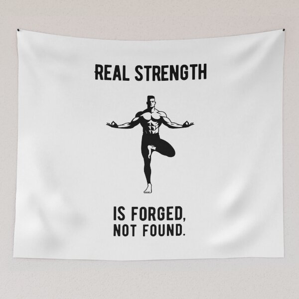Item preview, Real strength is forged, not found. - meditation black designed and sold by Weknes.