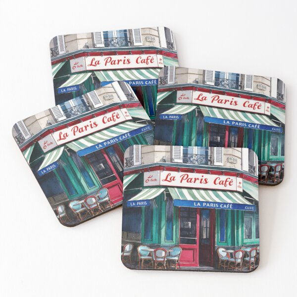 Item preview, Paris Cafe Watercolor Illustration … By Carraann designed and sold by CARRAANN.