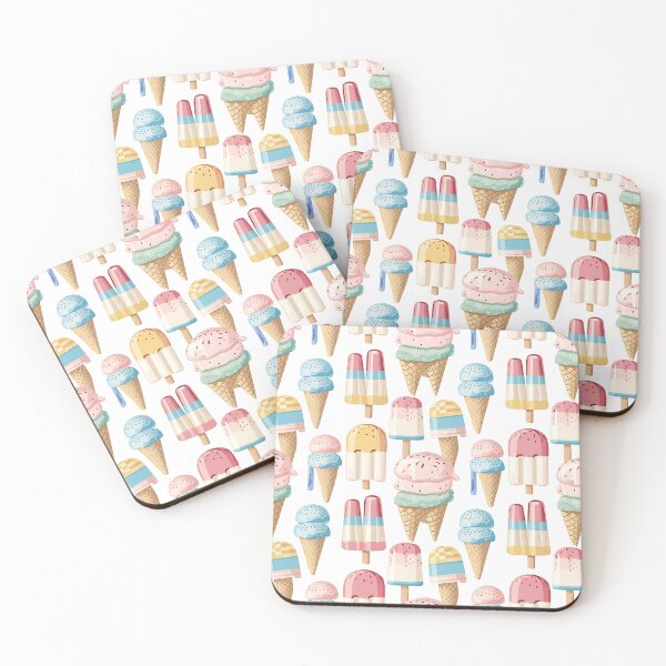 Item preview, Ice cream seamless pattern designed and sold by Haji  Kamora.