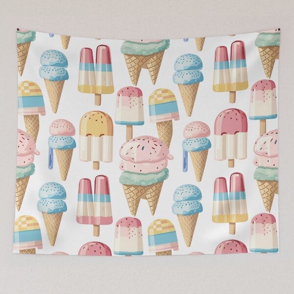 Item preview, Ice cream seamless pattern designed and sold by Haji  Kamora.