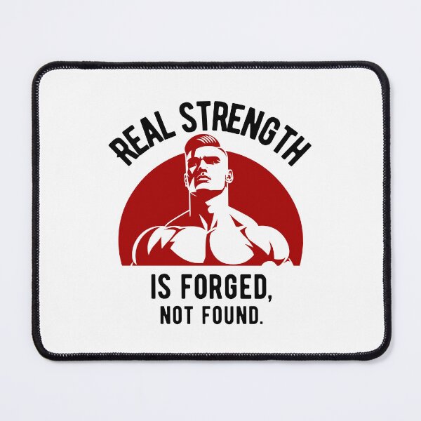 Item preview, Real strength is forged, not found. - proud pose red designed and sold by Weknes.
