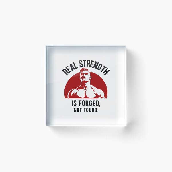 Item preview, Real strength is forged, not found. - proud pose red designed and sold by Weknes.