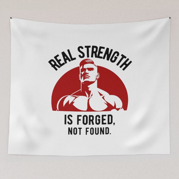 Item preview, Real strength is forged, not found. - proud pose red designed and sold by Weknes.