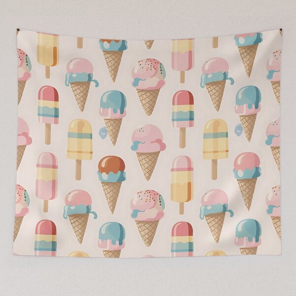 Item preview, Ice cream seamless pattern designed and sold by Haji  Kamora.