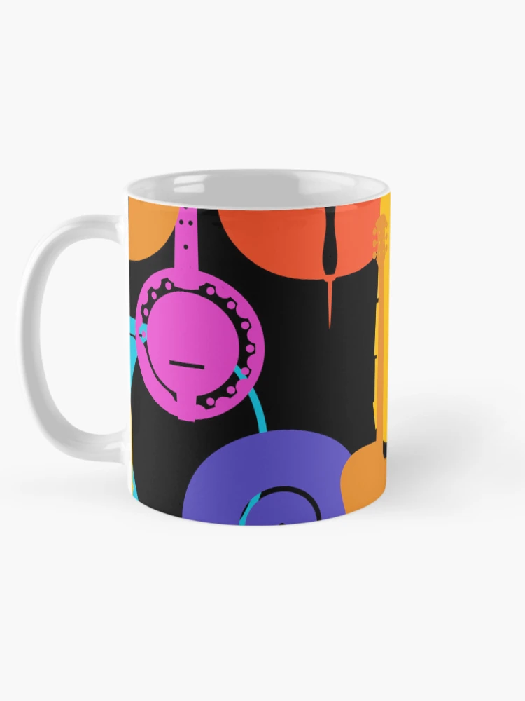 Thumbnail 5 of 6, Coffee Mug, Musical Instruments In Fun Color designed and sold by BrightrDayMusicArt.