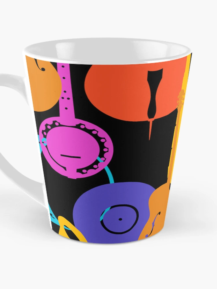 Thumbnail 3 of 4, Coffee Mug, Musical Instruments In Fun Color designed and sold by BrightrDayMusicArt.