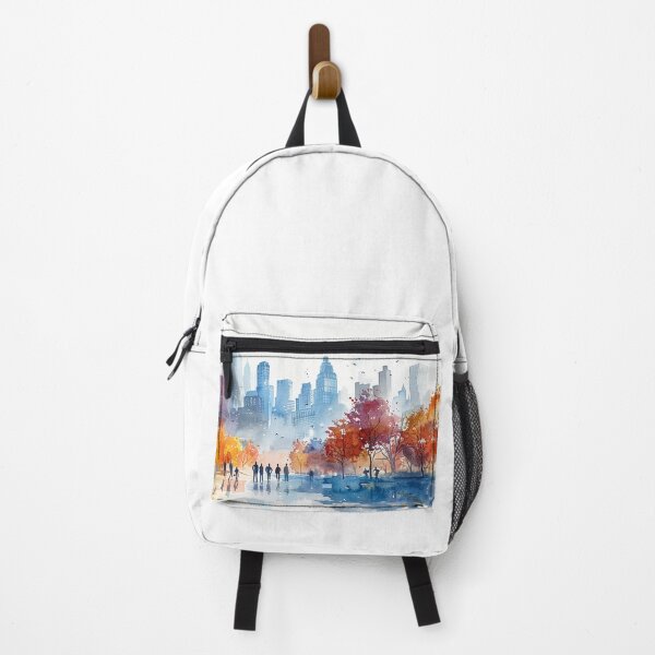 Item preview, Morning Run & Walk Scene | Hand-Painted Art Print designed and sold by Mr-whiteBG.