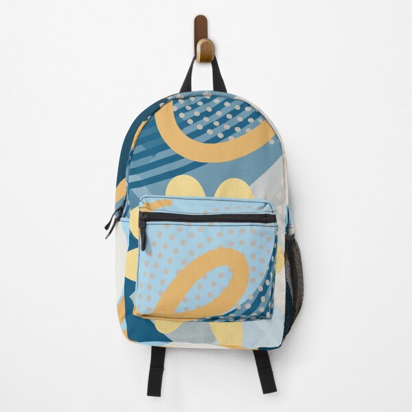 Item preview, Geometric Modern Abstract Spring Floral Blue Yellow Pastels Serene Style designed and sold by MirabiliaMagpie.