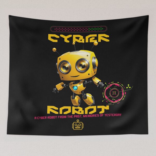 Item preview, Decorate your Space with Style: The Cyber Robot, Futuristic Digital Art designed and sold by Artedig.