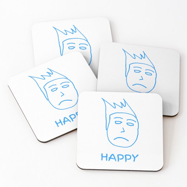 Item preview, Sad Emoji with Happy Writing designed and sold by KINGSMILESTORE.