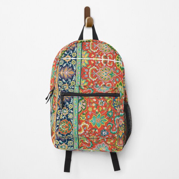 Item preview, Red Green Blue Gold Persian Pattern 1800s French designed and sold by RocketshipRetro.