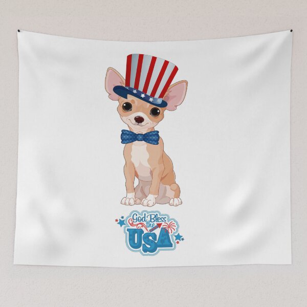 Item preview, God Bless The USA Chihuahua designed and sold by Bigfoot T-Shirt Co..
