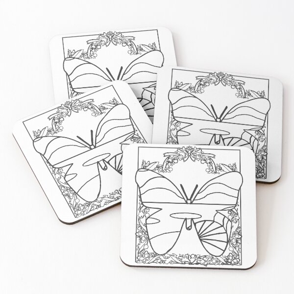 Item preview, Sky Beach Summer Butterfly Scene Color Me art designed and sold by TerScott.
