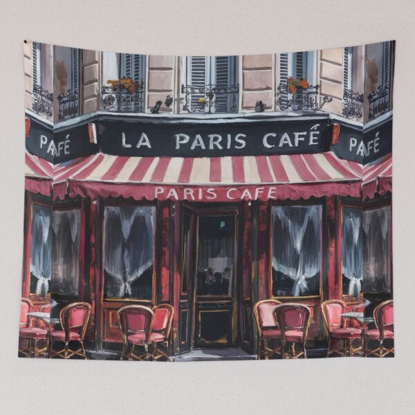 Item preview,  “La Paris Cafe”  | Watercolor Painting of a Charming Café de Paris. By Carraann designed and sold by CARRAANN.