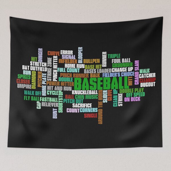 Item preview, Baseball Terms Typography designed and sold by RickyBarnard.