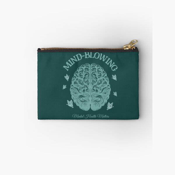Item preview, Mind Blowing, Brain mental health psychology, pink flowers,  anatomy watercolor art designed and sold by Collagedream.