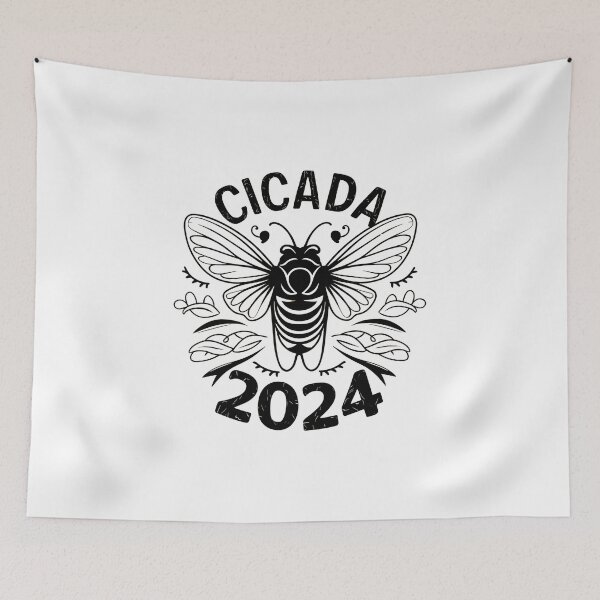 Item preview, "Cicada 2024" Phenomenon,Simple design, white color,T-Shirt designed and sold by AI-volution.