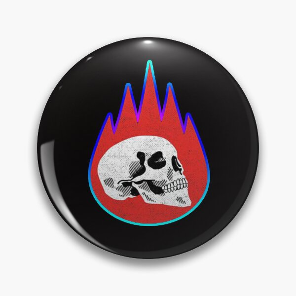 Item preview, burning skull designed and sold by Ratatatts.