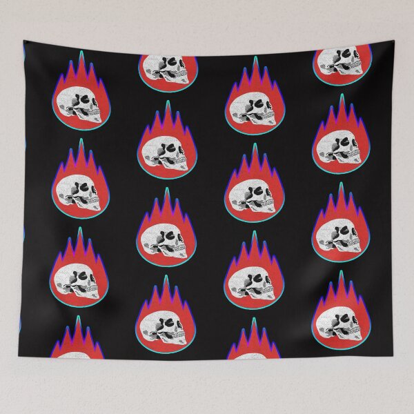 Item preview, burning skull designed and sold by Ratatatts.