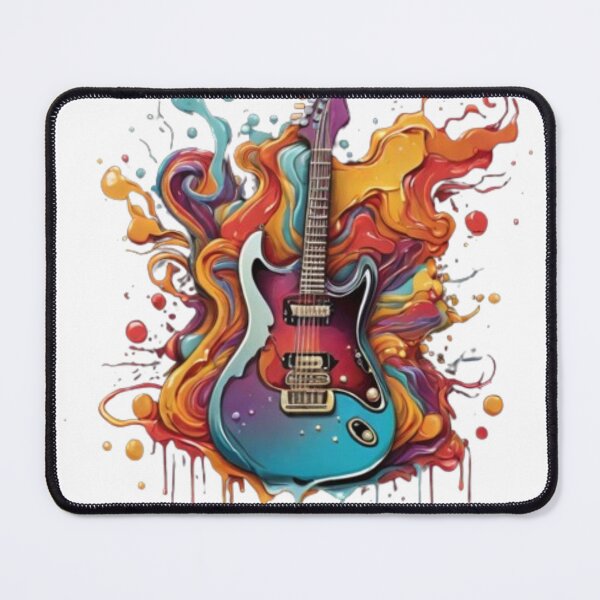 Item preview, Guitar with flowing rainbow colors designed and sold by luna--design.